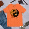 Yin Yang T-Shirt Orange and Black | Fall Graphic Tee, Circle T-shirts - Image 8