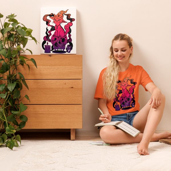 Sunset Cat Shirt “Magical Cat of Fortune” Cat T-Shirt Design - Image 3