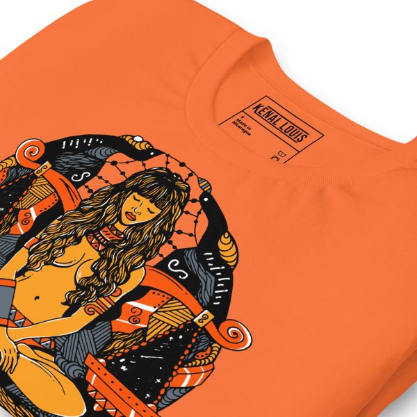 Libra T-Shirt Orange and Black | Women's Divine Balance Zodiac Tee - Image 6