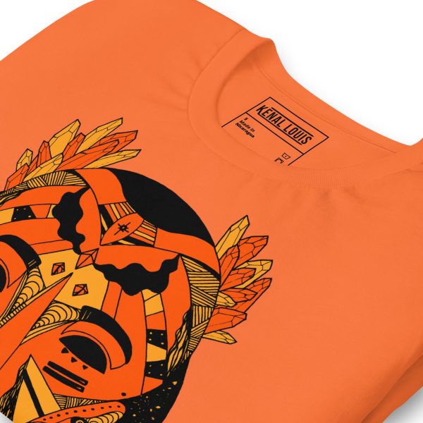 Orange and Black African Mask T-Shirt | Mask No.1, UNISEX, African Graphic Tee - Image 5