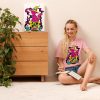 CMYK Pink Cat Shirt “Magical Cat of Fortune” Cat T-Shirt Design - Image 2