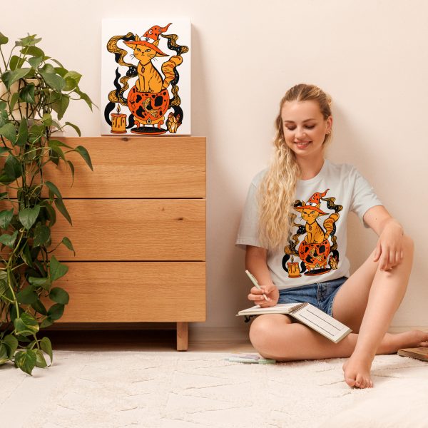 Orange Cat Shirt “Magical Cat of Fortune” Cat T-Shirt Design - Image 4
