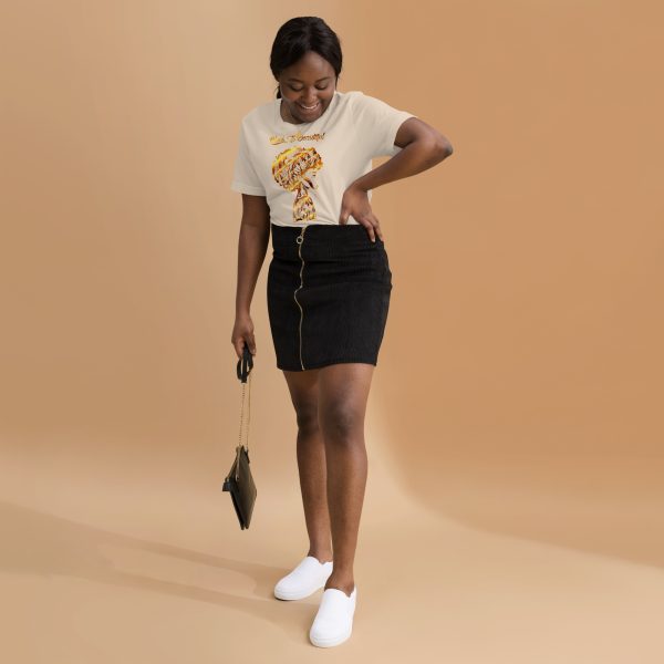 Black is Beautiful "Beautiful Mind" in Gold | Afrocentric T-shirts - Image 3