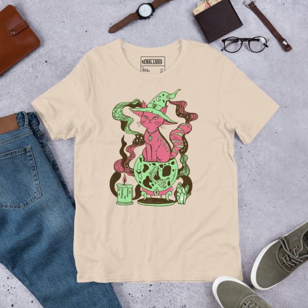 Pink Cat Shirt “Magical Cat of Fortune” Cat T-Shirt Design - Image 10