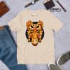 Black and Orange T-shirt "African Mask 1 of 100" Orange Shirt - Image 6