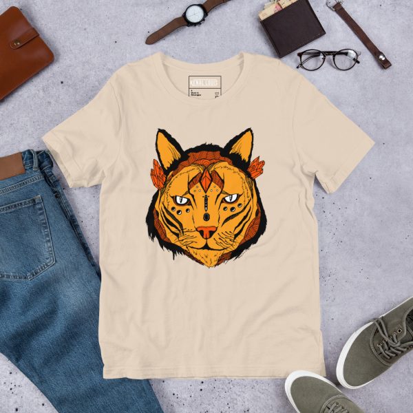 Black and Orange T-shirt "Mystical Wildcat" Orange Shirt - Image 6
