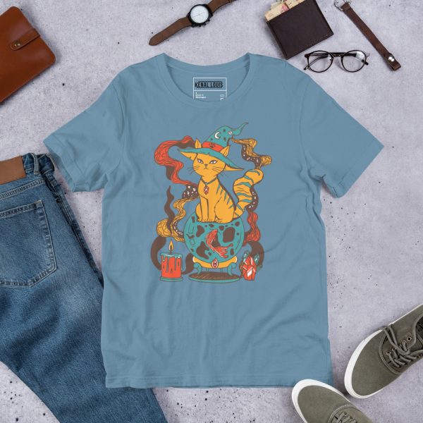 Cafe Cat Shirt “Magical Cat of Fortune” Cat T-Shirt Design - Image 6