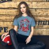 Pastel Blue Cat Shirt “Magical Cat of Fortune” Cat T-Shirt Design - Image 2