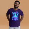 Blue Cat Shirt “Magical Cat of Fortune” Cat T-Shirt Design - Image 3