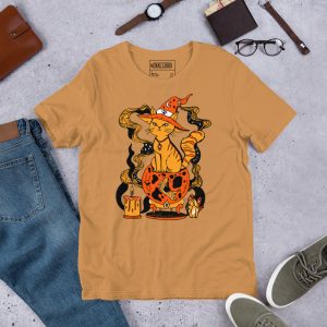 Orange Cat Shirt “Magical Cat of Fortune” Cat T-Shirt Design