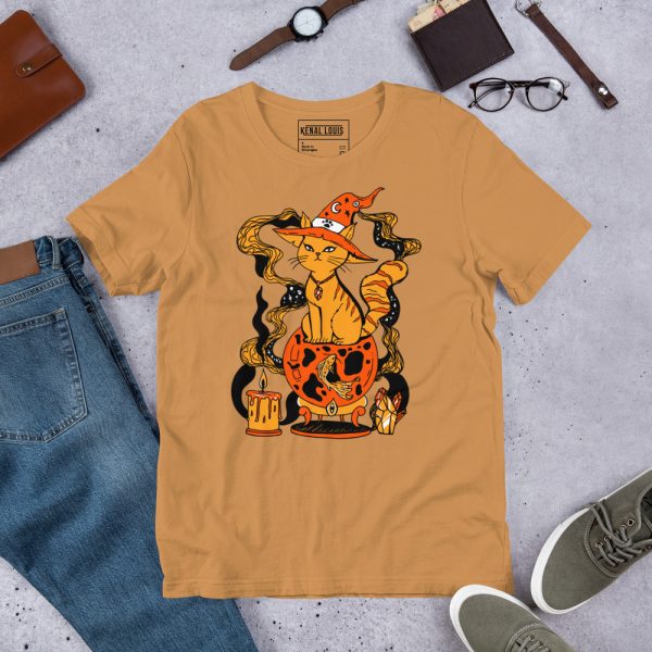Orange Cat Shirt “Magical Cat of Fortune” Cat T-Shirt Design