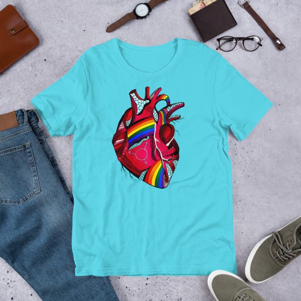 The Most Beautiful Gay Pride T-shirt (Pride Heart) - Image 7