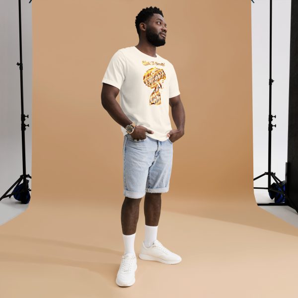 Black is Beautiful "Beautiful Mind" in Gold | Afrocentric T-shirts - Image 5