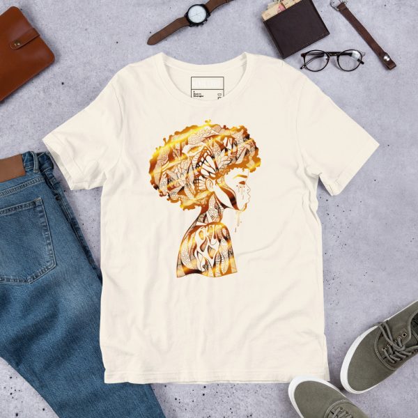 "Beautiful Mind" in Gold | Afrocentric T-shirts - UNISEX Shirts - Image 8