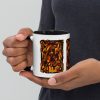 "Abstract Wave of Thoughts No. 4" Coffee Mug | Orange and Black Abstract Art Mug | Fall Drinkware