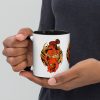 Female Warrior Scorpio Coffee Mug | Orange and Black Scorpio Mug | Zodiac Drinkware
