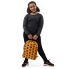 Orange and black yin yang backpack with laptop pocket and water-resistant fabric