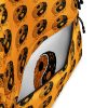 Orange and black yin yang art backpack with laptop pocket for school or sports