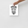 Minimal couple line art zodiacs wall print on matte museum-quality paper