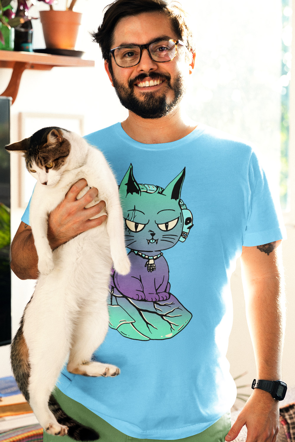 Cat Shirt by Artist Kenal Louis