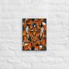 Black and Orange Afrocentric Art "Atok and 12 Tribe Chiefs" African Mask Art - Image 2