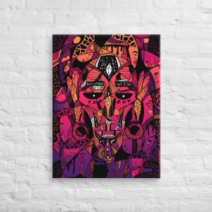 Sunset Afrocentric Art “Atok and 12 Tribe Chiefs” African Mask Art