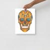 Cafe Day of the Dead Skull Artwork "Los Muertos" Skull Drawing - Image 2