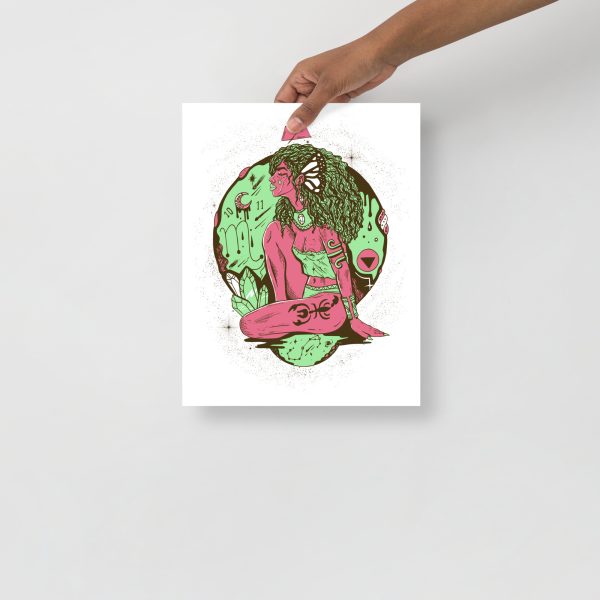 Pink and Green Scorpio Art “Scorpio Goddess No. 1” | Scorpio Woman Art - Image 2