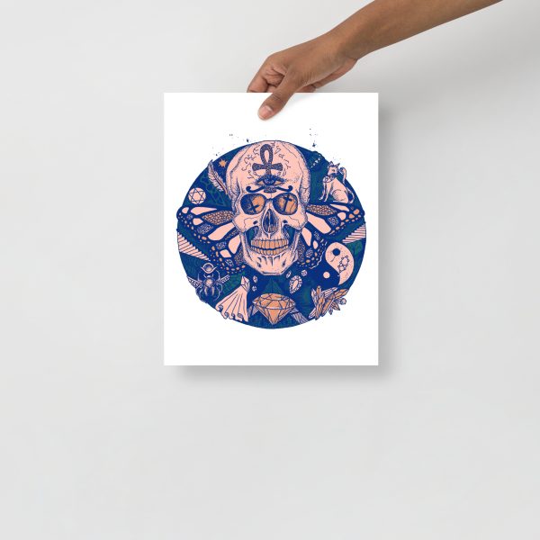 Pink Skull Artwork "Circle of Humanity" Skull Drawing - Image 2