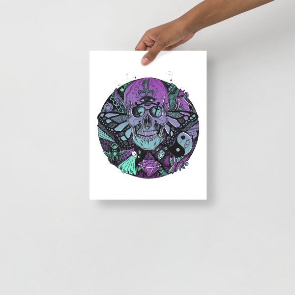 Purple Skull Artwork "Circle of Humanity" Skull Drawing - Image 2