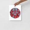 Pastel Blue Skull Artwork "Circle of Humanity" Skull Drawing - Image 2