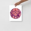 Peach Skull Artwork "Circle of Humanity" Skull Drawing - Image 2