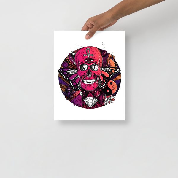 Sunset Skull Artwork "Circle of Humanity" Skull Drawing - Image 2