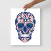 Pink Day of the Dead Skull Artwork "Los Muertos" Skull Drawing
