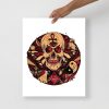 Royal Red Skull Artwork "Circle of Humanity" Skull Drawing