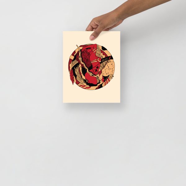 Royal Red Sagittarius Art “Sagittarius Beauty” Sagittarius Drawing - Image 3