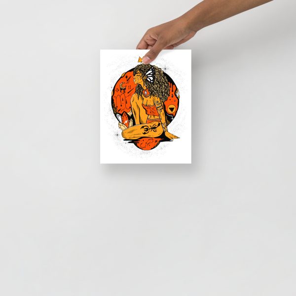 Black and Orange Scorpio Art “Scorpio Goddess No. 1” | Scorpio Woman Art - Image 3