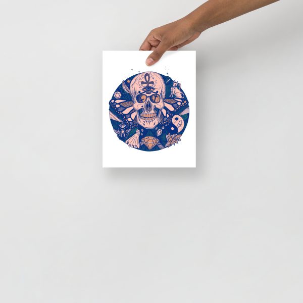 Pink Skull Artwork "Circle of Humanity" Skull Drawing - Image 3