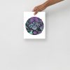 Purple Skull Artwork "Circle of Humanity" Skull Drawing - Image 3