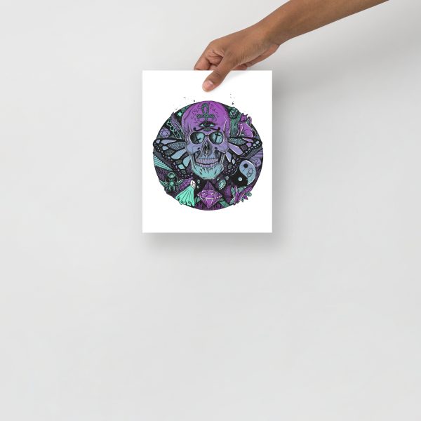 Purple Skull Artwork "Circle of Humanity" Skull Drawing - Image 3