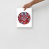 Pastel Blue Skull Artwork "Circle of Humanity" Skull Drawing - Image 3