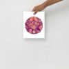Peach Skull Artwork "Circle of Humanity" Skull Drawing - Image 3