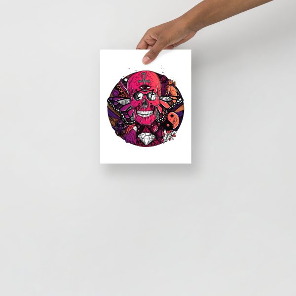 Sunset Skull Artwork "Circle of Humanity" Skull Drawing - Image 3