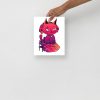Sunset Cat Drawing “Wicked Cat on a Heart” Cat Art Print - Image 3