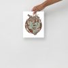 Sage Green Heart Drawing “Cosmic Heart” Anatomical Heart Art Print - Image 3