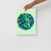 Green Sagittarius art print on matte museum-quality paper showcasing minimal chic zodiac drawing