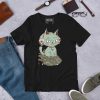 Sage Green Cat Shirt “Wicked Cat on a Heart” Cat T-Shirt Design