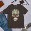 Sage Green Skull Shirt Day of the Dead Skull T-shirt - Image 3