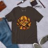 Black and Orange Skull Shirt "Circle of Humanity" Skull T-shirt - Image 2