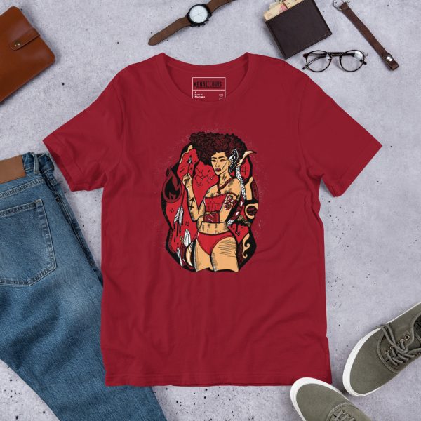 Royal Red Sagittarius Shirt "Sagittarius Goddess No 1" Sagittarius Fashion T-shirts - Image 3